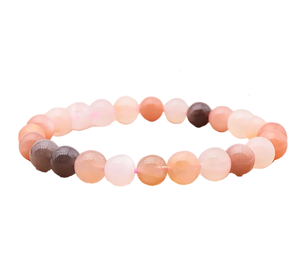 Bracelet Chandra en Pierre de Lune Multicolore - univers tibet