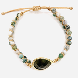 Pulsera de Labradorita y Ágata Calcedonia