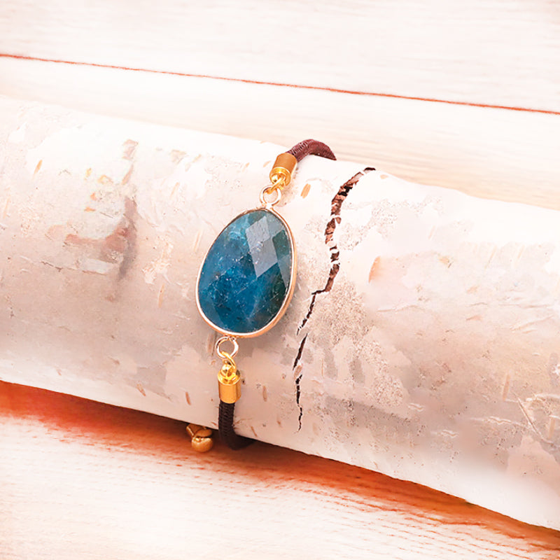 BRACERA-CORDON-AJUSTABLE-APATITA-AZUL - Mundo Tibet