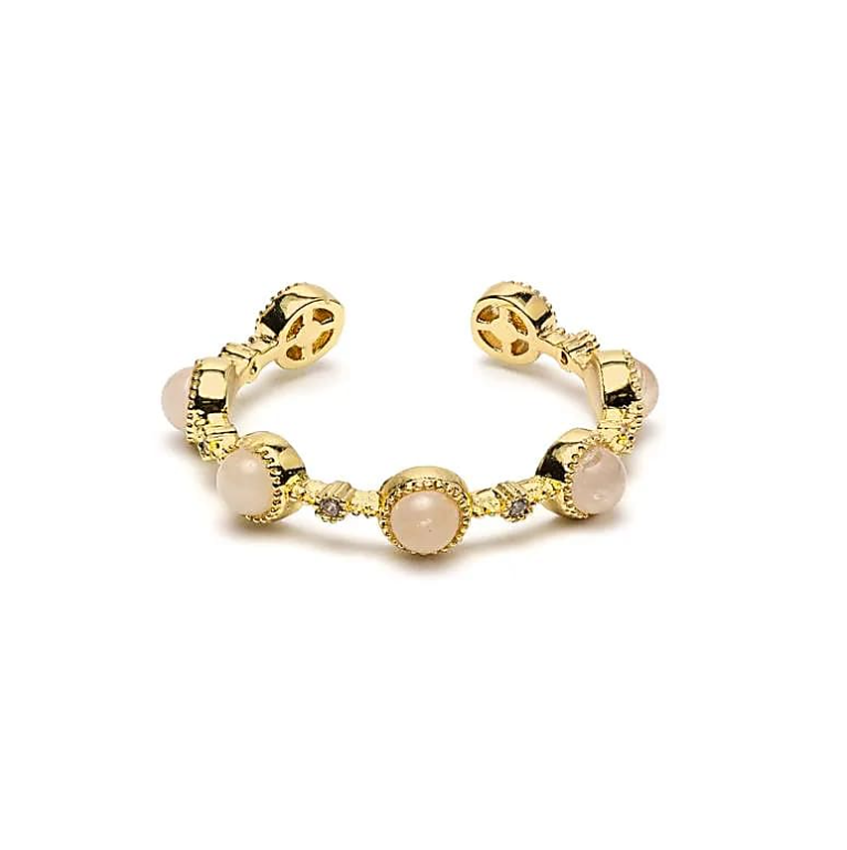 Anillo Amoria – Cuarzo rosa natural | Amor y Paz - Mundo Tibet