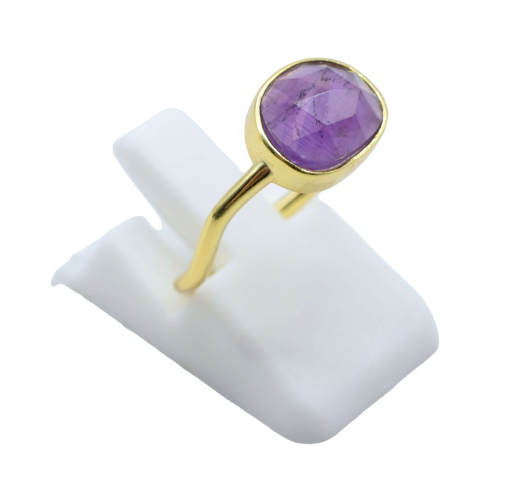 Anillo de plata 925 con amatista - Mundo Tibet
