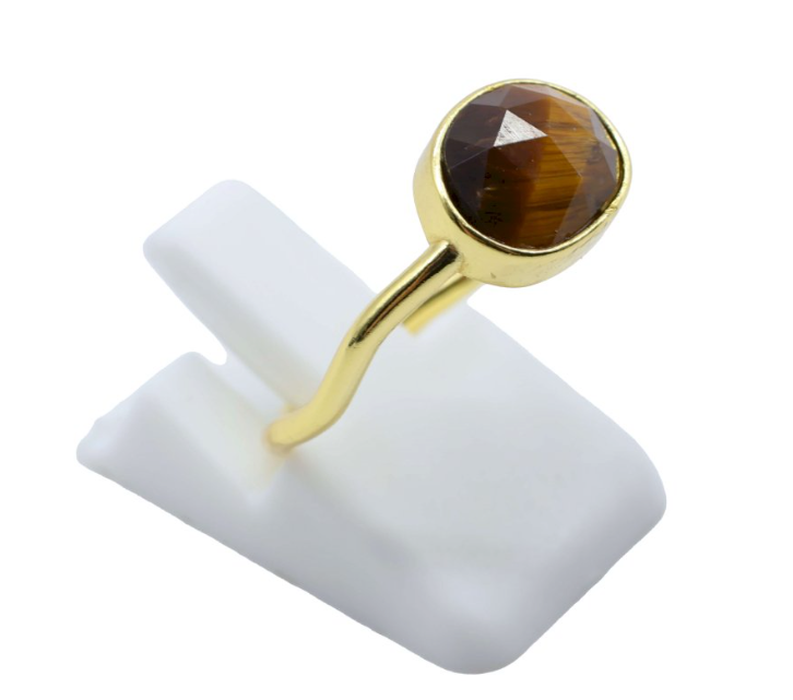 Anillo de plata 925 con ojo de tigre - Mundo Tibet