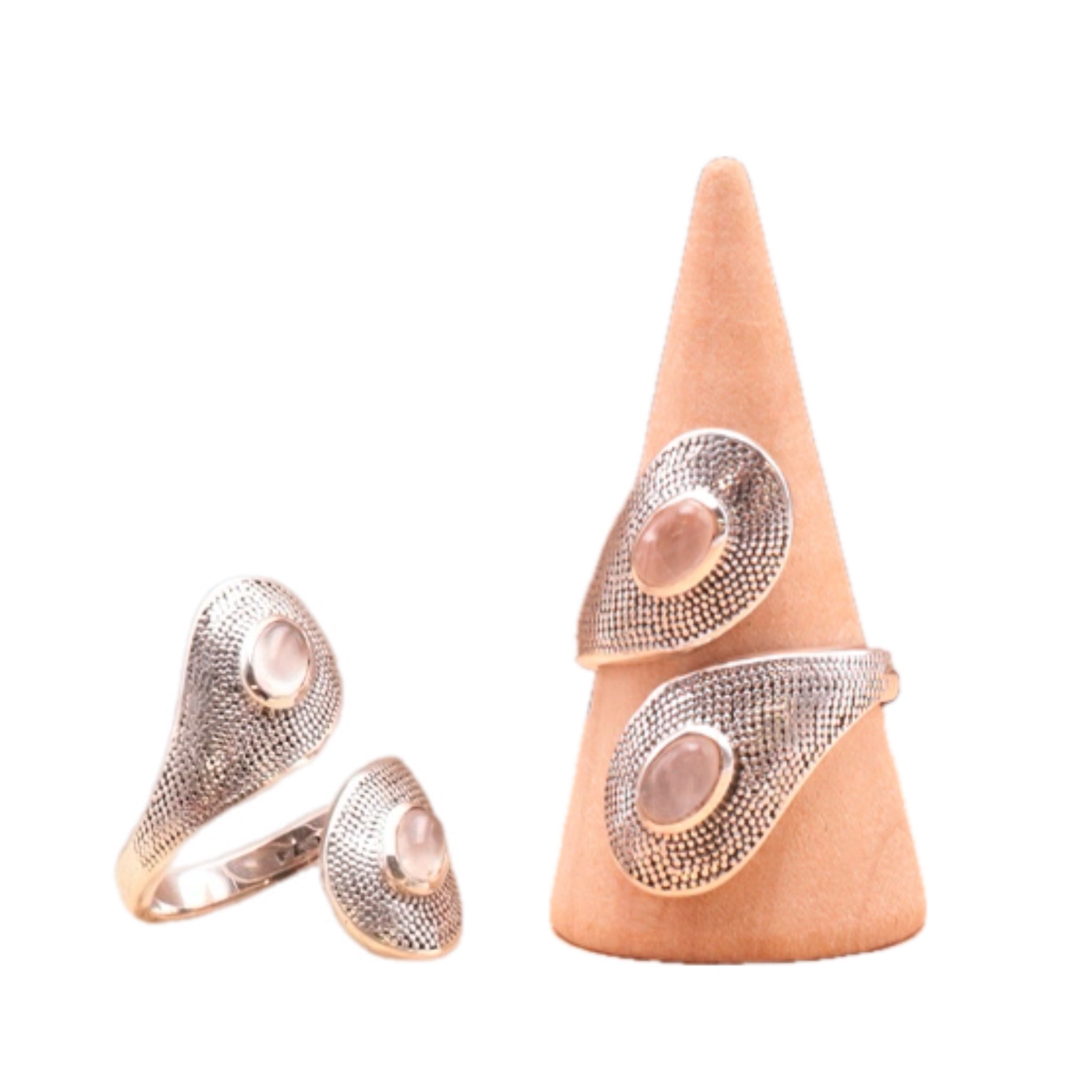 Anillo Aura de Ternura – Cuarzo Rosa y Plata 925 - Mundo Tibet