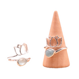 Anillo Loto de Agua de Mar y Plata 925 – Suavidad y Claridad - Mundo Tibet