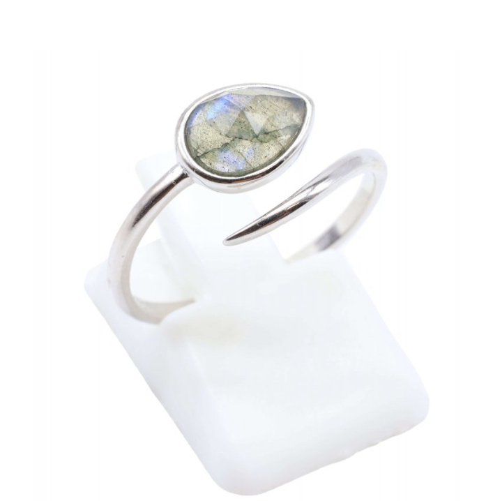 Anillo Serpiente Protector de Labradorita y Plata 925 - Mundo Tibet