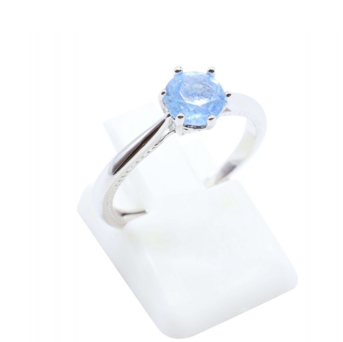 Anillo Solitario Esplendor del Océano - Aguamarina & Plata 925 - Mundo Tibet