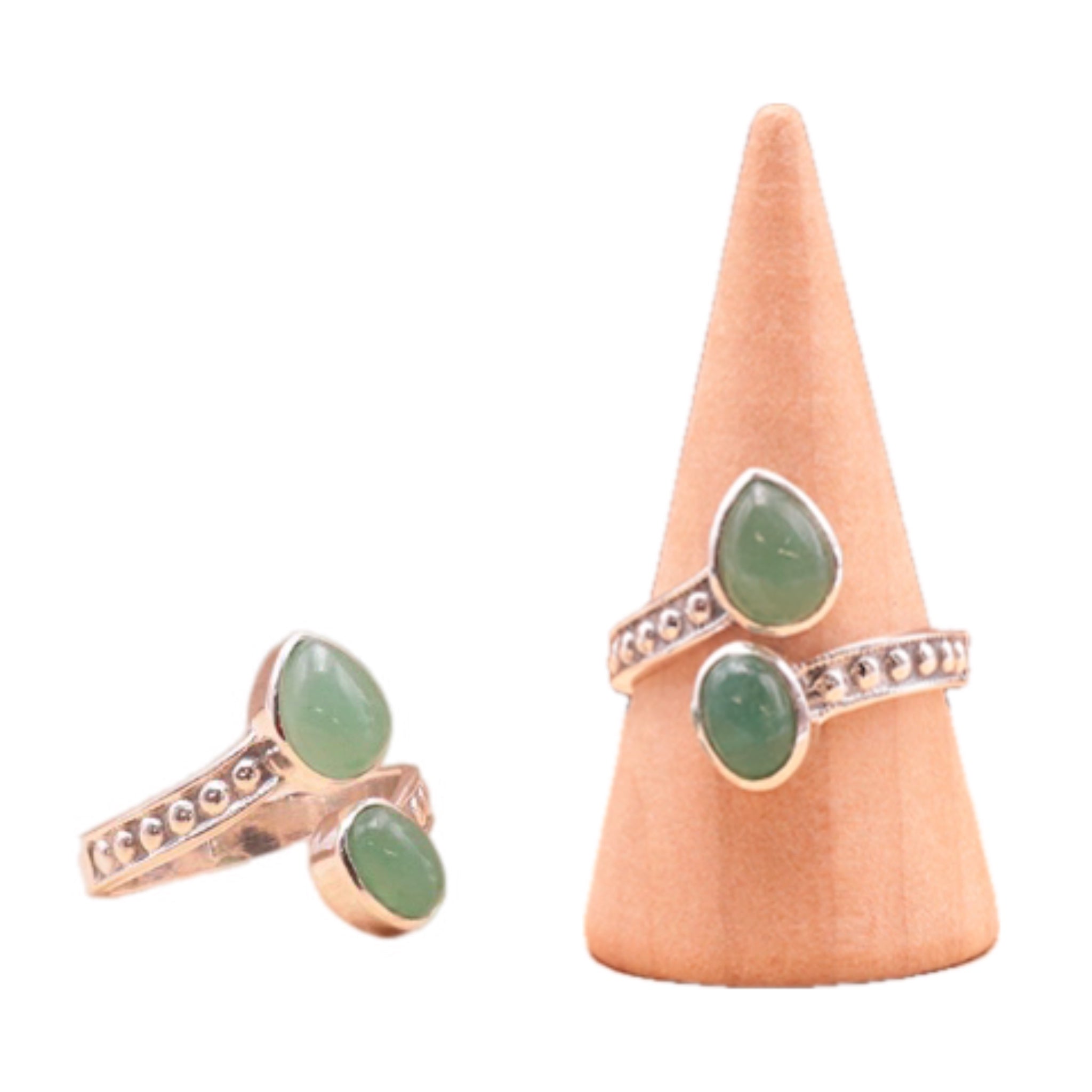 Anillo Suspiro de Renacimiento – Aventurina Verde y Plata 925 - Mundo Tibet