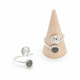 Bague Spirale de protection AA & argent 925 - univers tibet