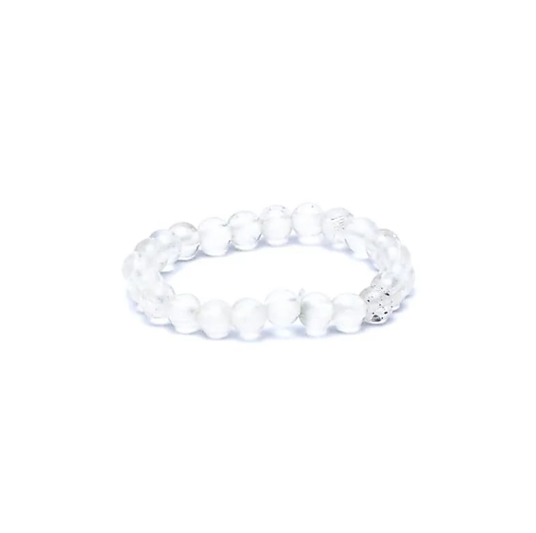 Anillo elástico de cuarzo claro - Mundo Tibet