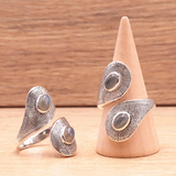 Anillo Éclat Boréal de plata 925 y labradorita - Mundo Tibet