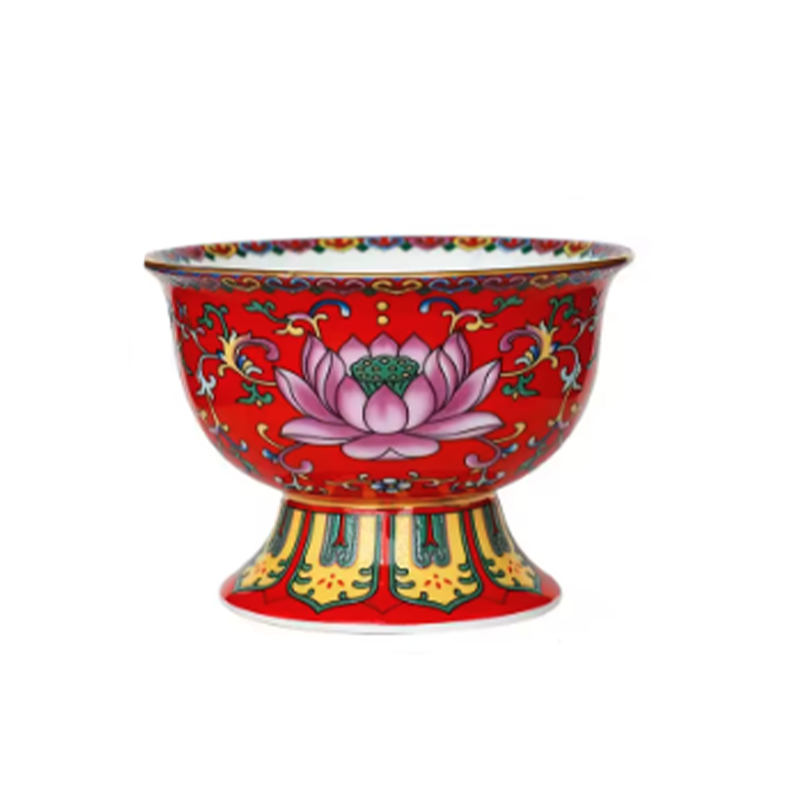 Copa de culto budista Lotus Sacré Rojo - Mundo Tibet
