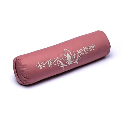 Bolster de Yoga Lotus Rose coton bio - univers tibet