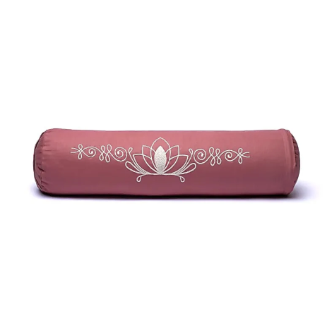 Bolster de Yoga Lotus Rose coton bio - univers tibet