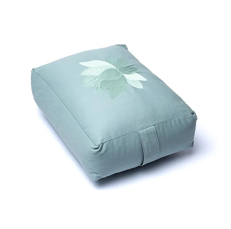 Almohadilla de Yoga Rectangular Lotus – Algodón Orgánico – Mundo Tibet
