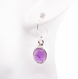 Pendientes con amatista y plata de ley 925 - Mundo Tibet