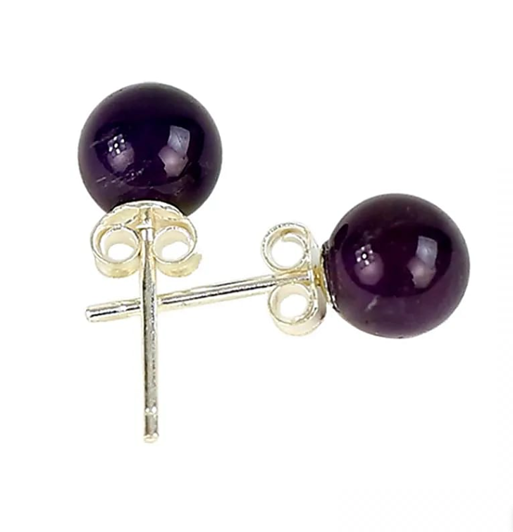 Pendientes Lágrimas de Sabiduría, amatista y plata - Mundo Tibet