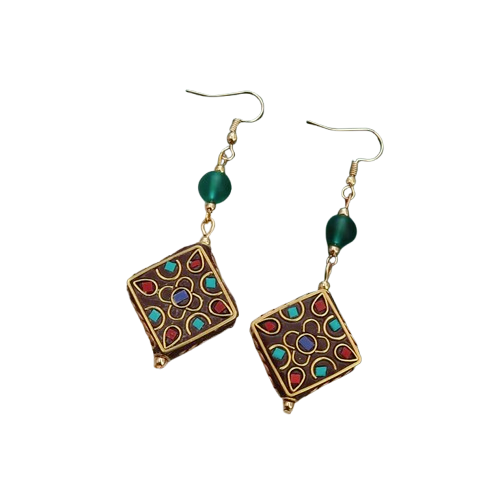Pendientes tibetanas Mandala Sagrado - Mundo Tibet