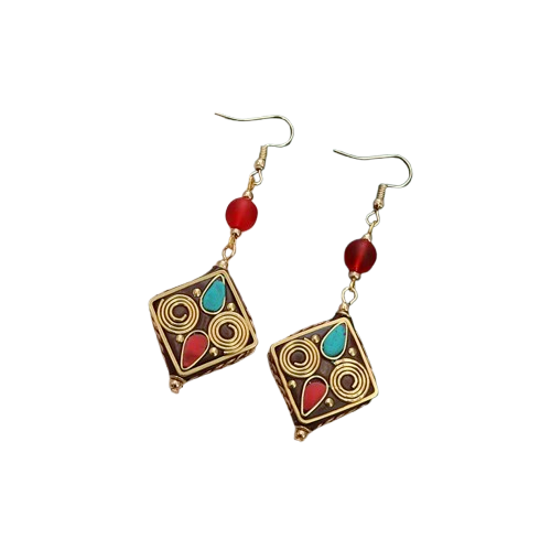 Pendientes tibetanas de espiral, Mundo Tibet