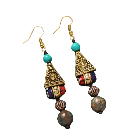 Pendientes tibetanas Temple Sacré - Mundo Tibet