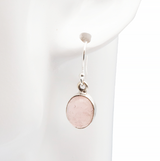 Pendientes Caresse de Rose – Plata 925 & Cuarzo Rosa AA - Mundo Tibet