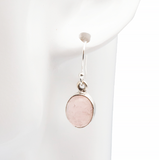 Pendientes Caresse de Rose – Plata 925 & Cuarzo Rosa AA - Mundo Tibet
