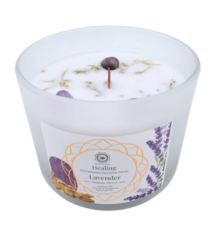 Vela Green Tree Guérison – Amatista y Lavanda (256 g) - Mundo Tibet