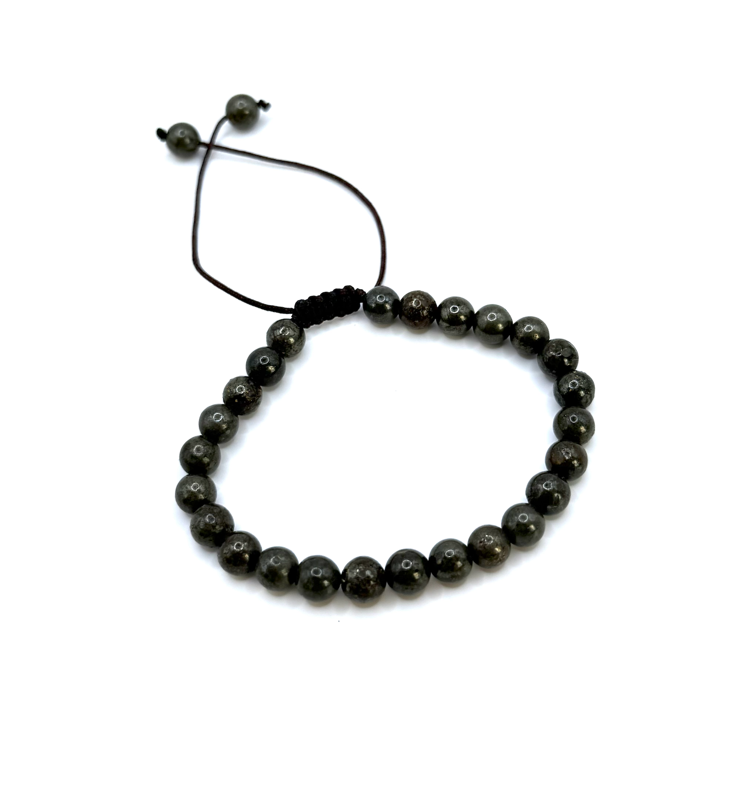 Pulsera Abundancia y Confianza - Ajustable - Pirita - Talla Universal Tibetana