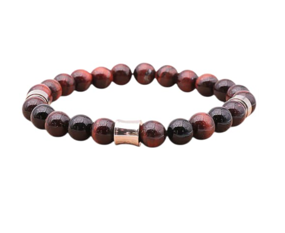 Pulsera Aegis – Ojo de Toro y Acero Inoxidable - Mundo Tibet
