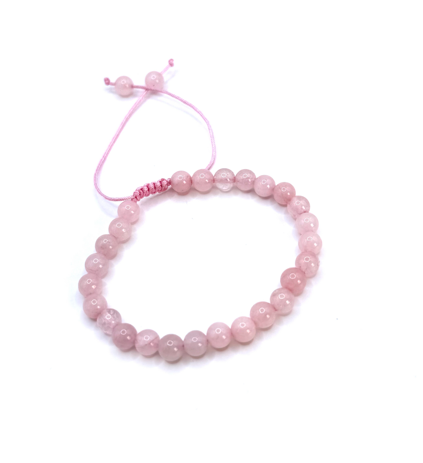 Pulsera de Amor y Dulce - Ajustable en Cuarzo Rosa - Mundo Tibet