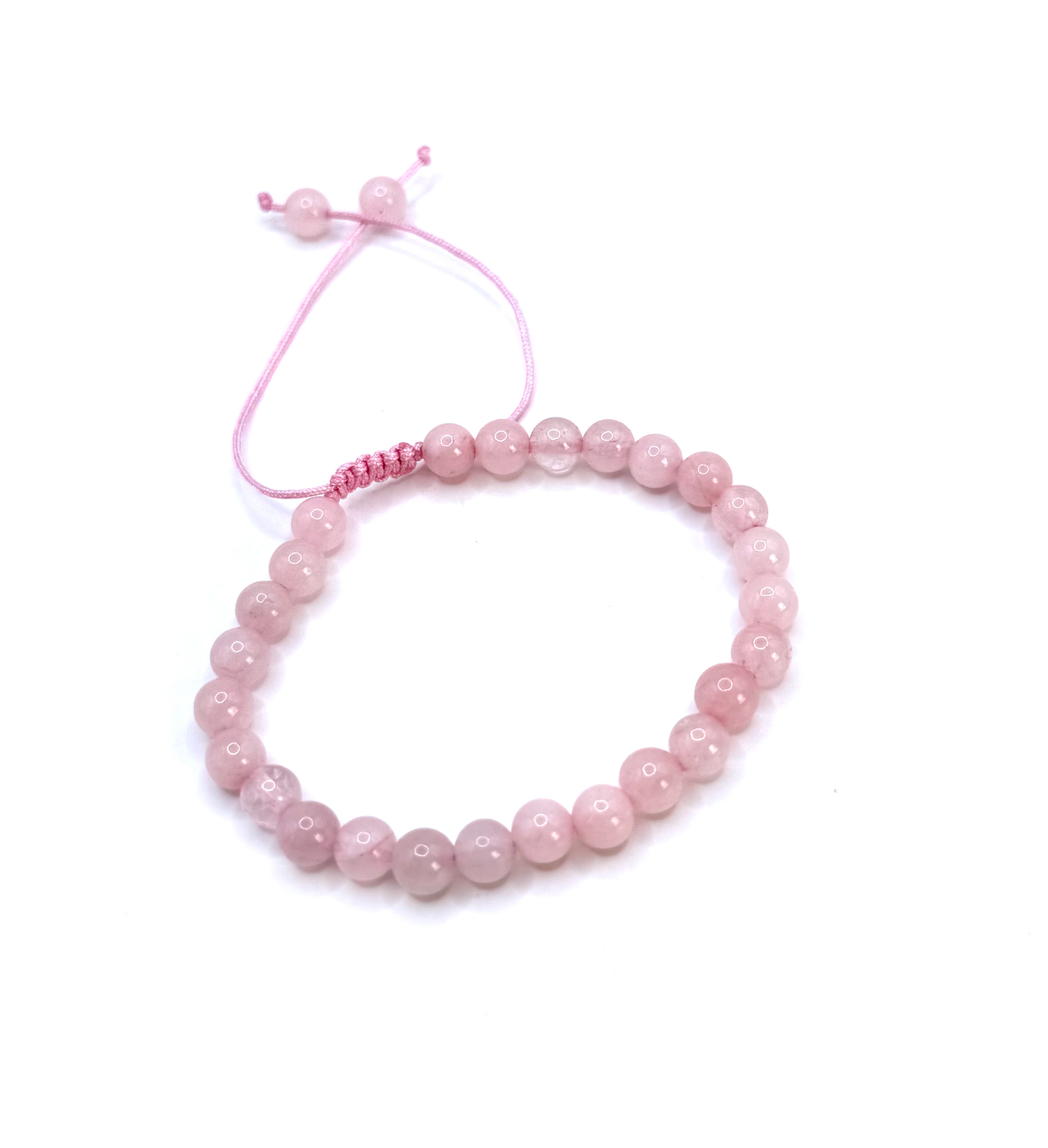 Pulsera de Amor y Dulce - Ajustable en Cuarzo Rosa - Mundo Tibet