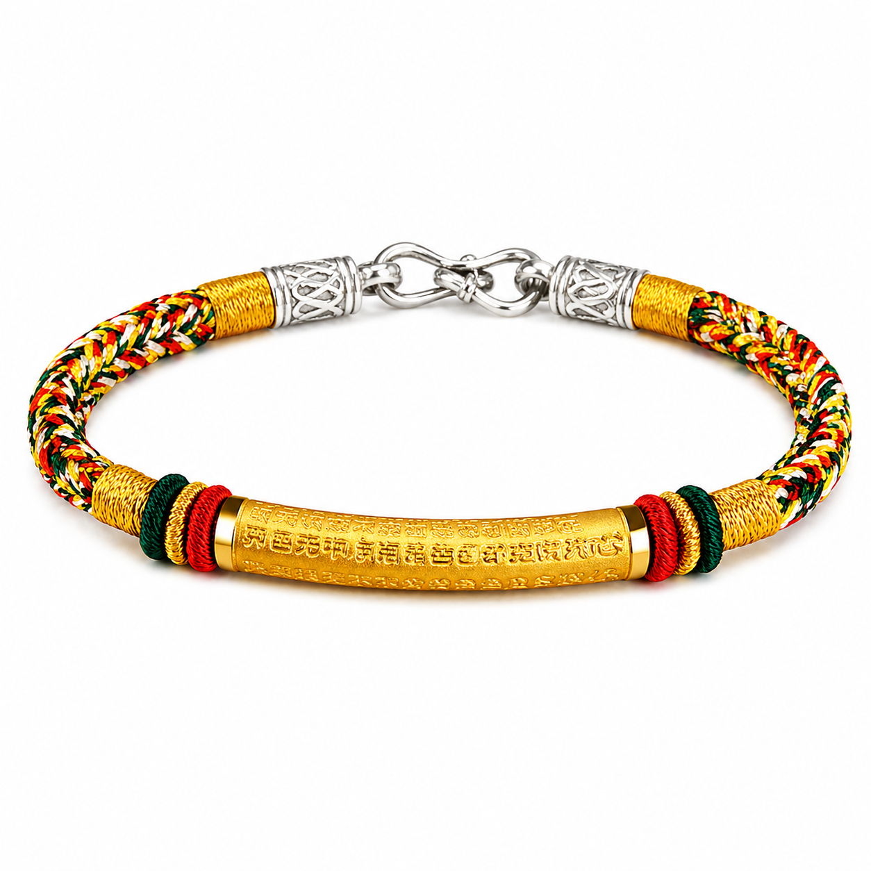 Bracelet Bouddhiste Prajñā Sūtra – Jaune - Doré - univers tibet
