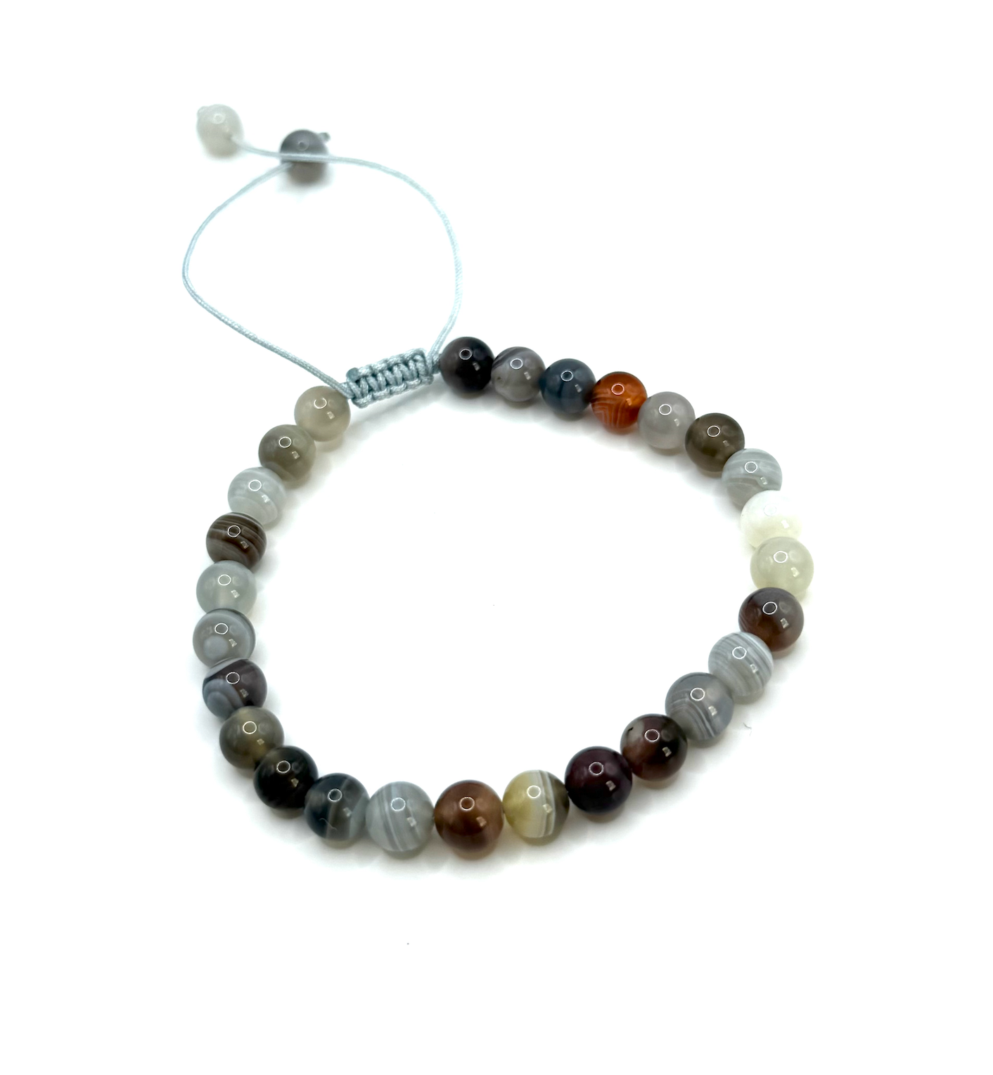 Pulsera de Calma y Confianza - Ajustable - Ágata Botswana Marrón - Mundo Tibet