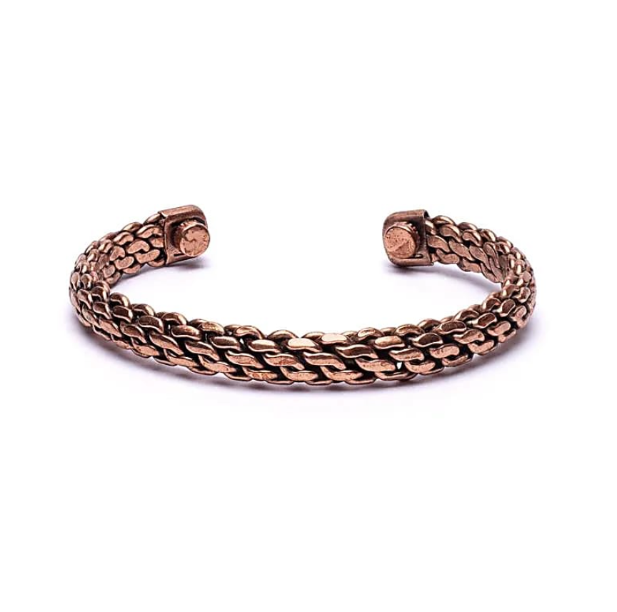 Bracelet Cuivre Tressé Magnétique – Équilibre & Circulation Énergétique - univers tibet