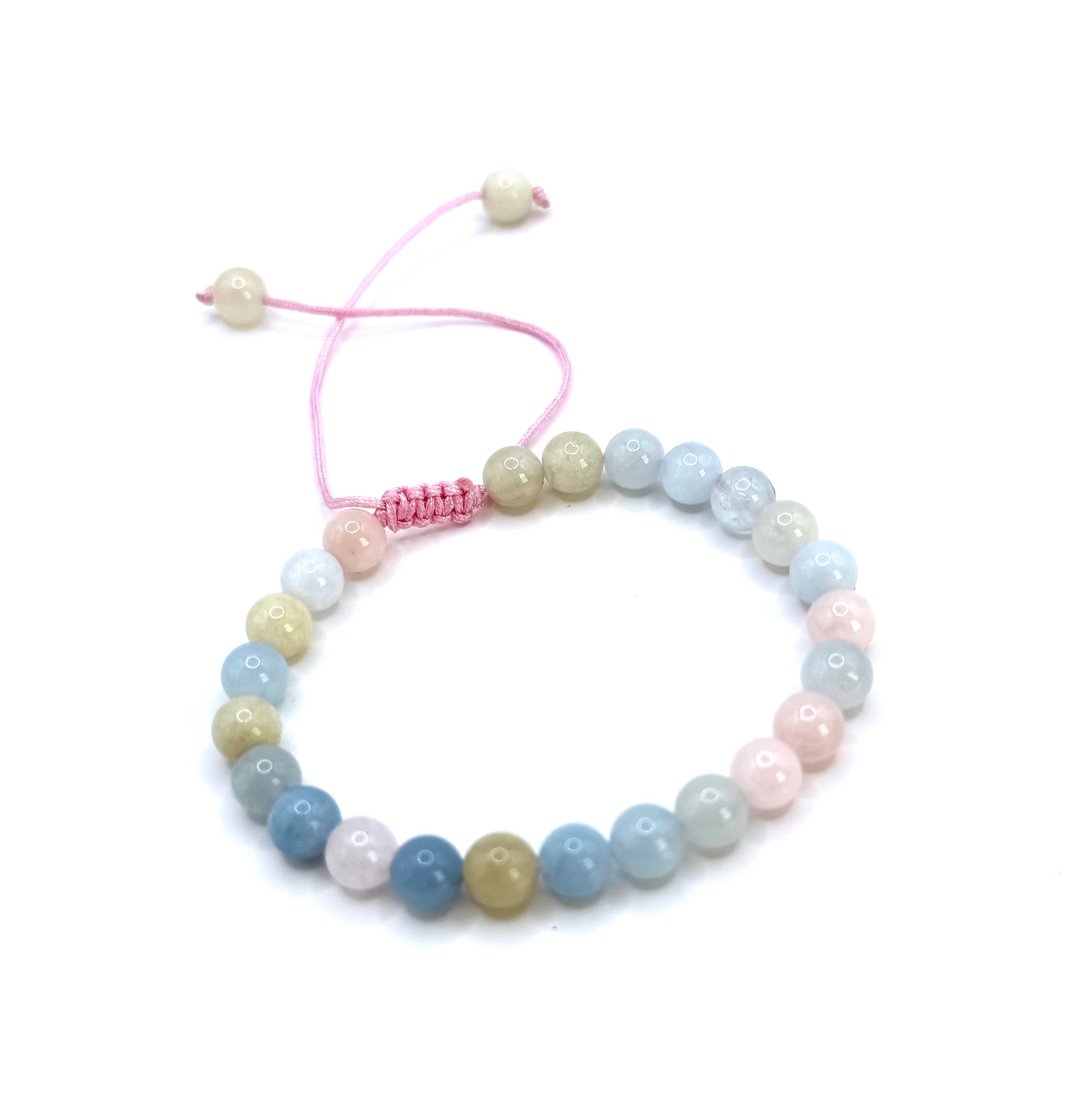 Pulsera Dulce y Serena - Ajustable - Morganita - Mundo Tibet