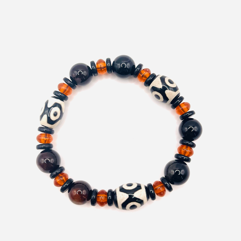 Pulsera de Dzi de 3 Ojos - Bendición - Mundo Tibet