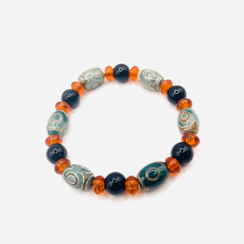Pulsera de Dzi de 3 Ojos - Sabiduría - Mundo Tibet