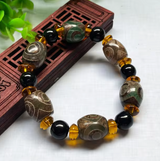 Pulsera de Dzi de 3 Ojos - Sabiduría - Mundo Tibet