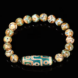 Pulsera de Dzi de 9 Ojos, Prosperidad - Mundo Tibet