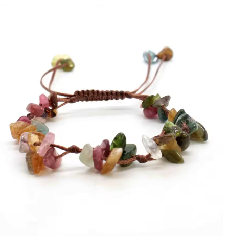 Bracelet Harmonie Vibrante en Tourmaline Multicolore - univers tibet