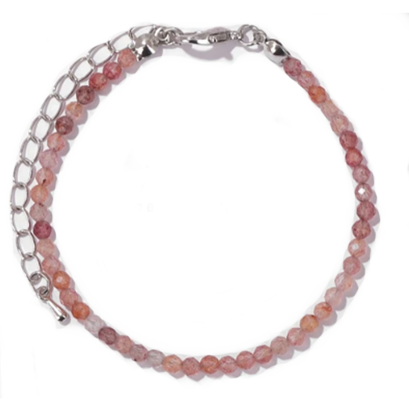 Pulsera Joya y Amor - Cuarzo Rosa Facetado - Mundo Tibet