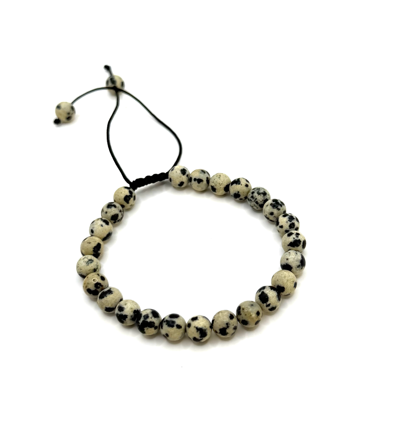 Pulsera Joya y Protección - Ajustable - Jaspe Dalmático - Mundo Tibet