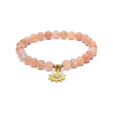 Pulsera Luz Interior – Piedra de Luna & Cuentas de Sol - Mundo Tibet