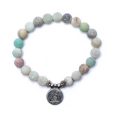 Pulsera Mala de Serenidad – Amazonita y Buda (21 cuentas) - Mundo Tibet