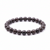 Bracelet Nyx en Pierre de Lune Noire - univers tibet