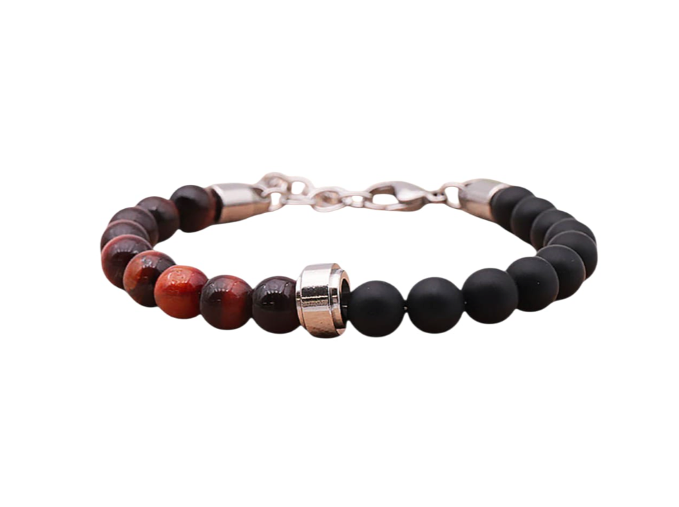 Pulsera Obelisco – Ónix y Toro – Mundo Tibet