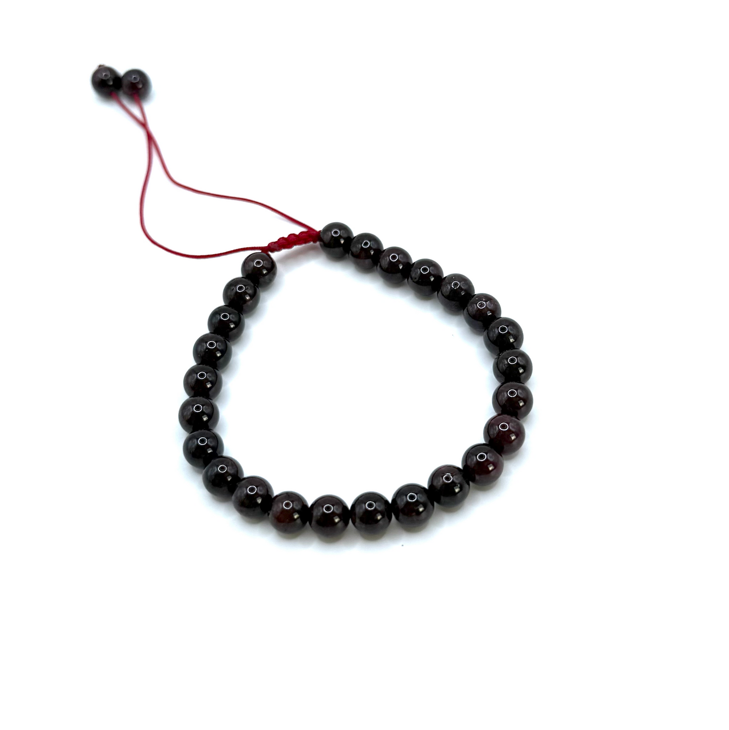 Pulsera Pasión Ardiente – Ajustable – Granate - Mundo Tibet