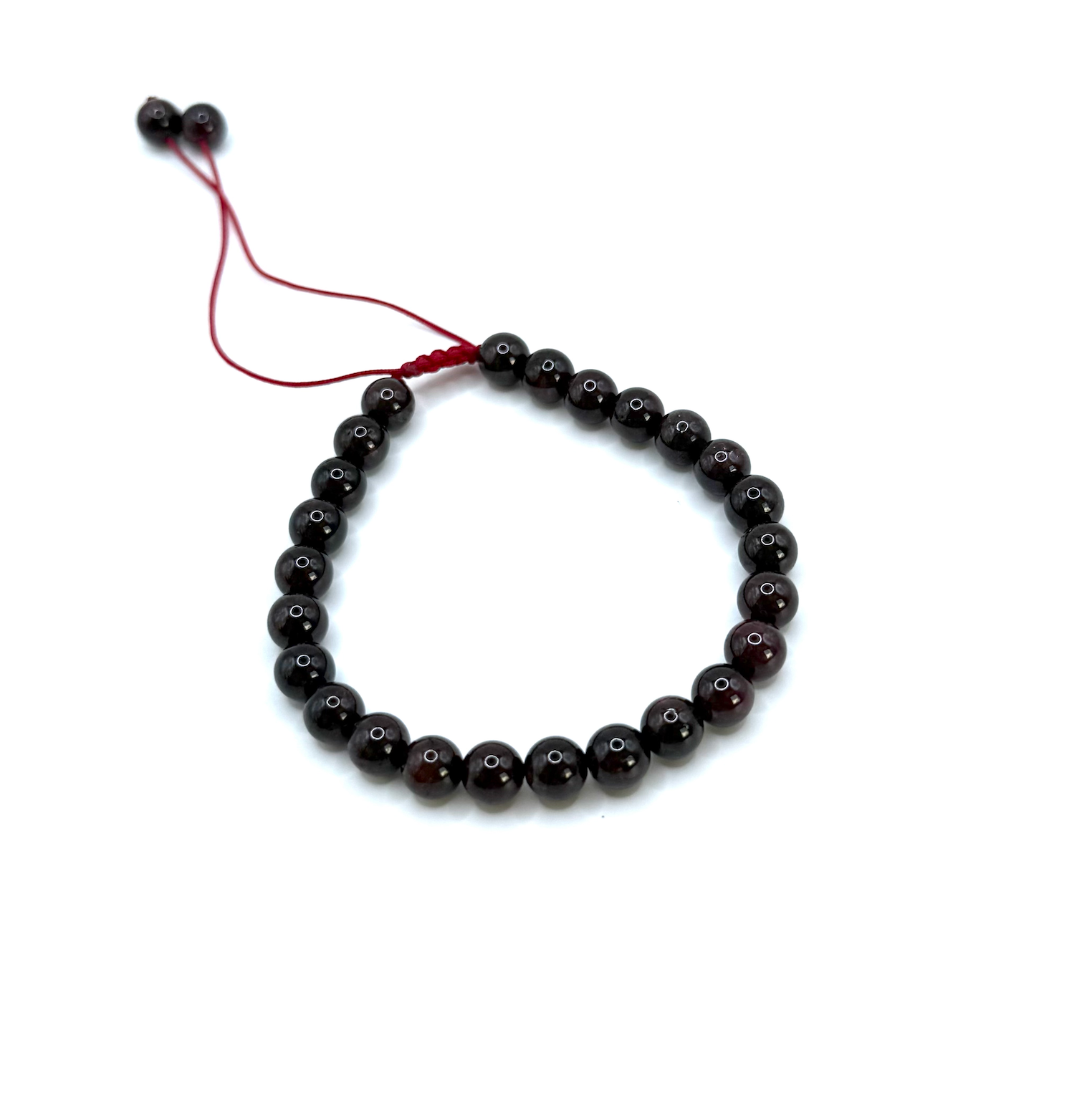 Pulsera Pasión Ardiente – Ajustable – Granate - Mundo Tibet