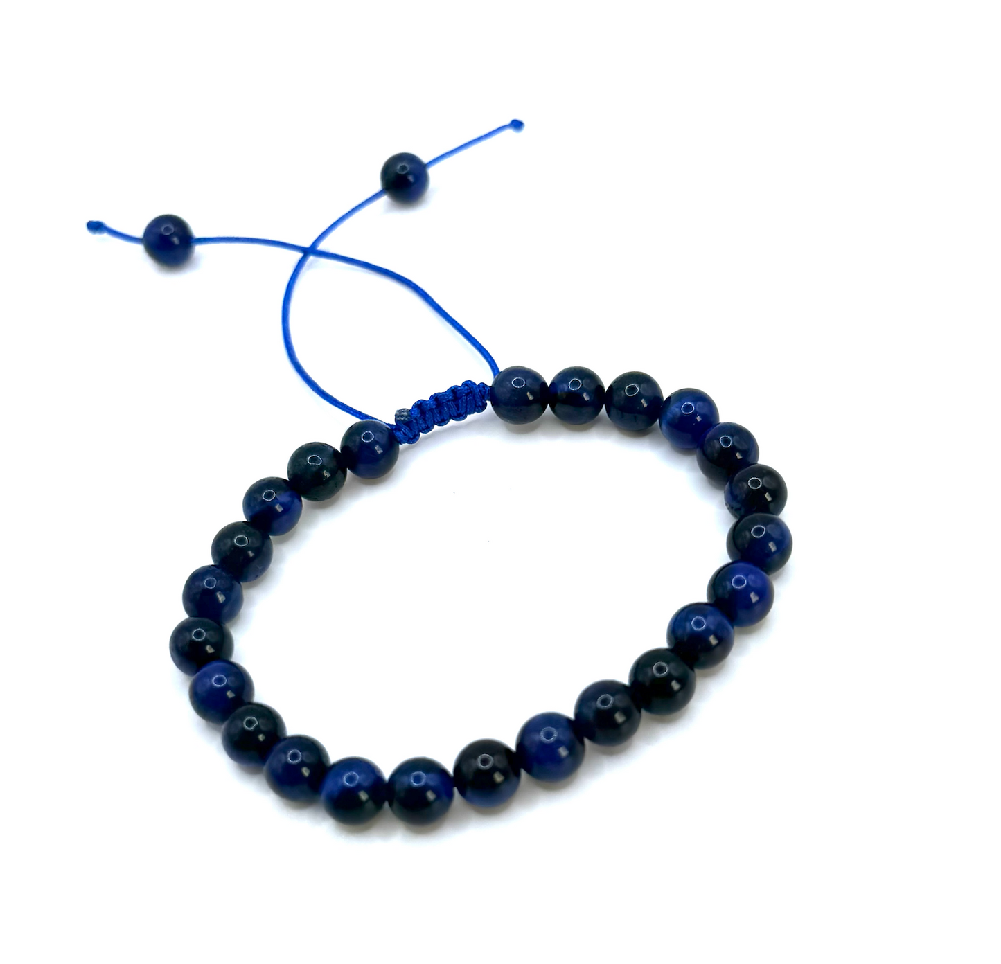 Pulsera de Protección Interior – Ajustable con Ojo de Tigre Azul - Mundo Tibet
