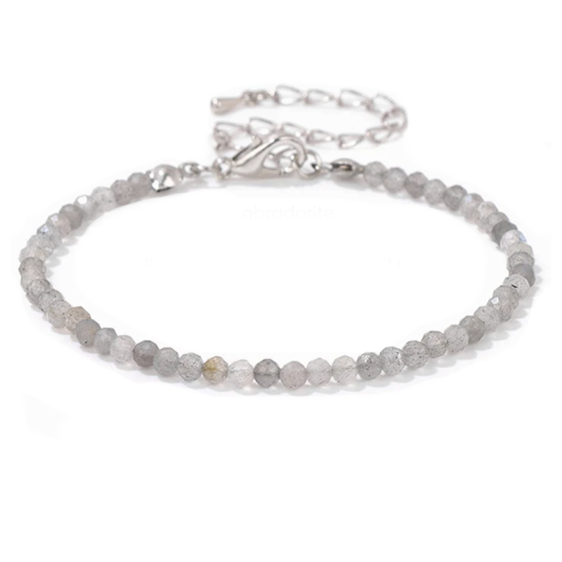 Pulsera de Protección e Intuición - Labradorita Facetada - Mundo Tibet