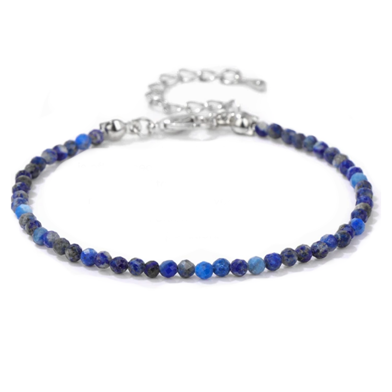 Pulsera de Sabiduría y Verdad - Lápiz Lazuli Facetado - Mundo Tibet